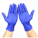 深蓝加厚一次性橡胶手套 防护用品手套丁腈丁晴劳保乳胶防油耐油