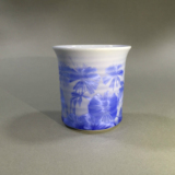 日本进口 京都清水烧土渕陶葊作杯子 日式陶瓷茶具茶杯杯子烧酒杯