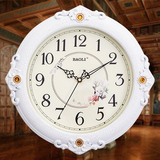 宝丽 静音欧式钟表 挂钟 客厅时尚创意大挂表现代时钟大石英钟表