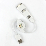 三合一多功能数据线 USB可伸缩一拖三数据线 手机充电线通用多头