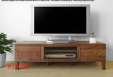亚利亚实木家具 纯实木抽屉储藏 电视柜可订制日式白橡木电视柜