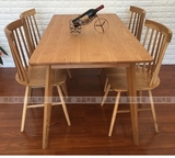 餐桌日式MUJI简约白橡木餐桌实木北欧现代餐桌餐椅组合