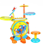 e10岁7岁3岁爵士鼓架子鼓敲打乐器玩具儿童礼物带灯光麦风