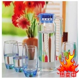 乐美雅玻璃杯套装家用耐热饮水具凝彩壶创意水杯玻璃饮料果汁杯