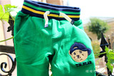 外贸原单韩国童装2016春款儿童男童女童纯棉针织运动长裤子