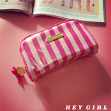 【Hey Girl】维多利亚の秘密VS 彩色条纹女士化妆包 防水洗漱包