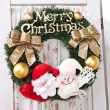 百乐美 圣诞节日装饰用品 40CM圣诞老人花环 商场酒店装扮门挂饰