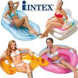 正品INTEX水上充气浮排浮床冲浪躺椅漂流游泳圈坐骑成人加厚包邮