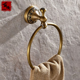古玛品牌欧式仿古浴室卫浴五金挂件全铜毛巾圈圆形挂环美式毛巾环