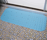 浴室防滑垫 橡胶地垫 加长尺寸 浴缸地垫  蓝色圆点 35*97cm