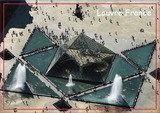 现有图稿定制 卢浮宫玻璃金字塔冰箱贴 创意旅游磁性贴磁铁20661