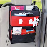 米奇汽车用品椅背收纳置物袋杂物挂袋车内多功能储物箱车载纸巾盒