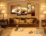 抽象浮雕油画手绘装饰画客厅沙发背景墙拼画无框壁画挂画百年好合