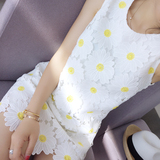 香港欧时力代购公司2016夏装新款ochonnaly水溶蕾丝直筒连衣裙女
