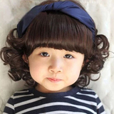 韩版宝宝发带女童发饰假发儿童头饰婴儿假刘海发带卷发拍照款