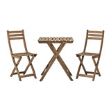 IKEA北京宜家家居正品代购阿霍蒙 桌子+2 椅子套装户外可折叠