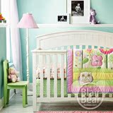 婴儿床品套装三件套 床围 床笠 童被 婴幼儿卡通床上用品