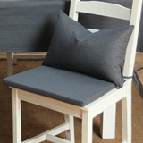 汉尚 简约中式全棉加厚纯色黑色餐椅垫坐垫红木沙发垫可拆洗定做