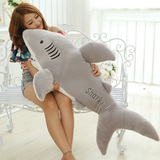 创意大白鲨鲨鱼玩偶毛绒玩具大号鱼公仔睡觉抱枕布娃娃生日礼物女
