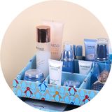 韩国皮质化妆品护肤品收纳盒包置物架 抽屉式大号欧式桌面整理盒