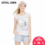 艾莱依2016夏新款通勤无袖圆领T恤韩版女修身体恤ERAL35024-EXAC
