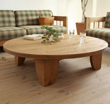 可定制实木宜家客厅圆形茶几 北欧简约榻榻米餐桌咖啡桌书桌包邮