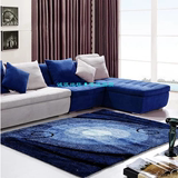 现代欧式简约蓝色地中海办公室地毯 客厅卧室沙发茶几地毯定制