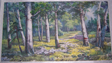 国画山水画朝鲜画风景画手绘油画收藏真品原作客厅办公室挂画森林