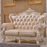 欧式真皮沙发简欧法式实木雕花头层牛皮高档大小户型客厅组合家