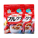 2袋装 日本Calbee/卡乐比营养早餐水果颗粒果仁谷物800g冲饮麦片