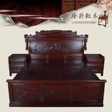 红木家具床古典非洲酸枝木木床1.8米床双人床实木床檀雕红木大床