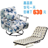 铁艺小型舒适沙发床1.5简约1.2单人位时尚个性布艺可折叠懒人躺椅