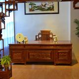 中式明清古典大堂书房家具非洲黄花梨红木办公桌大班台班椅组合