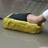珊瑚绒双面洗车打蜡海绵手套洗车海绵擦车块车用擦车巾布清洗工具