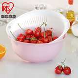 爱丽思IRIS 洗米篮子厨房可悬挂塑料无味水盆洗菜盆水果盆沥水器