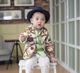 2015新款童装0-1-2-3-4岁男童纯棉小西装婴幼儿春装外套宝宝西服
