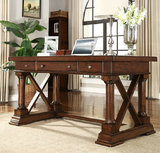 美式实木电脑桌办公桌欧式简约现代书桌写字桌写字台书房家具现货