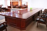 贴木皮会议桌大型长条桌会议实木桌子烤漆环保开会桌简易办公桌