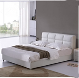 现代储物床软床 榻榻米床双人床 1.8米 婚床软包床简约婚床欧式床