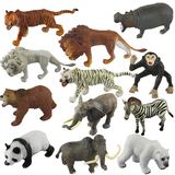 火爆动物仿真模型玩具 大象熊斑马狮子老虎熊猫猛犸象等野生动物