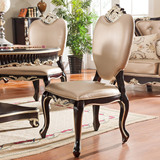 欧式实木宜家餐桌椅 精美简约餐椅组合新古典创意酒家椅 餐厅家具