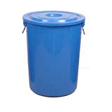 圆形塑料垃圾桶加厚工业蓄水桶大号楼层小区马餐厅垃圾筒蓝色60L/