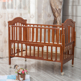 童床bb床 高档宝宝摇床 特价万象 婴儿床实木棕色欧式多功能