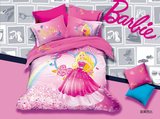 白雪公主芭比美少女儿童卡通四件套女童床上用品纯棉全棉被套床单