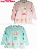 日本Dolly Ribbon童装秋冬新款女童/女婴长袖小兔子高领T恤 1807
