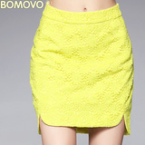 Bomovo2016夏季清仓勾花镂空半身裙女装气质蕾丝百搭一步裙包臀裙
