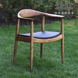 肯尼迪明椅 实木餐椅经典大师设计总统椅现代简约书房会客木椅子