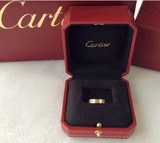 香港专柜代购正品 Cartier卡地亚纯18K玫瑰金宽版窄版戒指情侣款