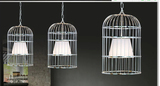 工业铁艺鸟笼led吊灯商场客厅餐厅卧室吊灯创意灯具现代简约风格