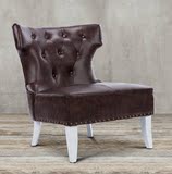 普罗旺斯 布艺单人沙发椅 阳台卧室咖啡厅创意时尚简约欧式小沙发